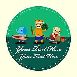 印花矢量圖 T恤圖案 圖文結(jié)合 可愛卡通 小豬 免費素材