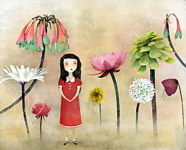 位圖 插畫 植物插畫 插畫師 Anne-julie 免費素材