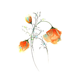 位圖 植物 寫意花卉 花朵 免費(fèi)素材
