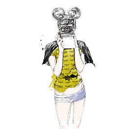 位圖 插畫 時尚插畫 時尚插畫師 Esra 免費素材