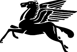 Mobil Pegasus logo設計欣賞 美孚飛馬標志設計欣賞