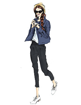 位圖 插畫 時尚插畫 人物插畫 插畫師 免費(fèi)素材