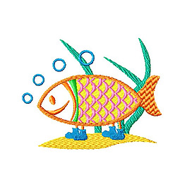繡花 動(dòng)物 魚 免費(fèi)素材