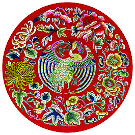 繡花 圖騰 民族 鳥 花朵 免費(fèi)素材