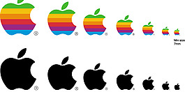 Apple logo設計欣賞 蘋果標志設計欣賞