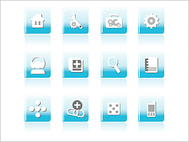 光澤圖標矢量集