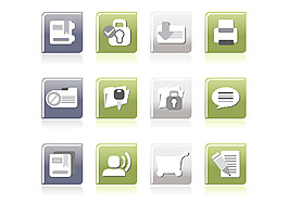 光澤圖標矢量集