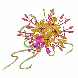 繡花 花卉 花朵 免費素材