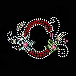 燙鉆 文字 字母 花朵 花紋 免費素材
