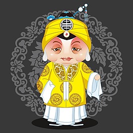 印花矢量圖 T恤圖案 圖文結(jié)合 國粹 京劇 免費(fèi)素材