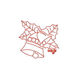 繡花 節(jié)日元素 圣誕節(jié) 鈴鐺 藝術效果 免費素材
