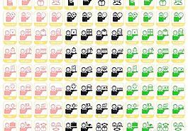 簡約人物動作圖標(biāo)矢量素材