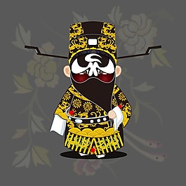 印花矢量圖 T恤圖案 圖文結(jié)合 國粹 京劇 免費(fèi)素材