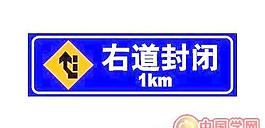 矢量右側封閉標識