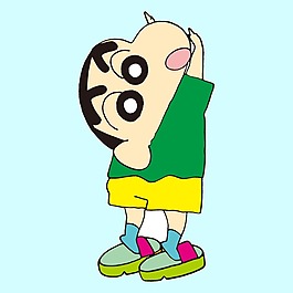 印花矢量圖 可愛卡通 卡通形象 蠟筆小新 生活元素 免費素材