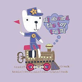 印花矢量圖 可愛卡通 卡通動物 小熊 玩具 免費素材