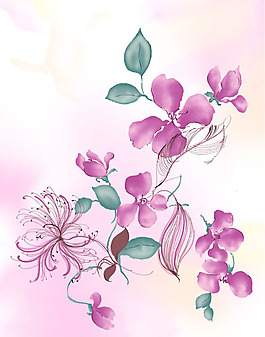 位圖 植物 寫意花卉 花朵 蘭花 免費(fèi)素材