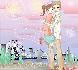 2款韓國風(fēng)格情人節(jié)卡通插畫矢量素材