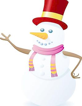 一款圣誕節(jié)雪人矢量素材