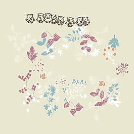 印花矢量圖 可愛卡通 卡通動(dòng)物 貓頭鷹 樹葉 免費(fèi)素材