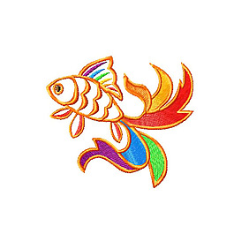 繡花 動物 金魚 嬰童裝 免費(fèi)素材