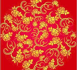 華麗玫瑰花紋背景矢量素材