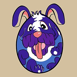 印花矢量圖 可愛卡通 卡通動物 十二生肖 狗 免費素材