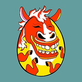 印花矢量圖 可愛卡通 卡通動物 十二生肖 馬 免費(fèi)素材