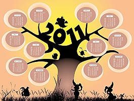 2011矢量日歷