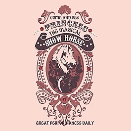 印花矢量圖 圖文結(jié)合 馬 花紋 花朵 免費(fèi)素材