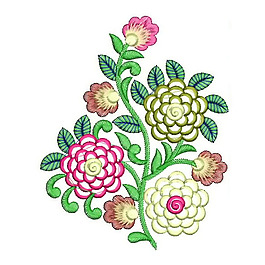 繡花 植物花紋 花朵 花卉 免費(fèi)素材