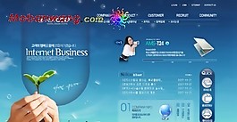 蓝色网络商务产品网页模板