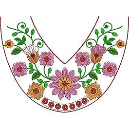 繡花 花卉 花朵 花紋 領(lǐng)邊 免費素材