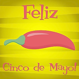 Feliz Cinco de Mayo（幸福5月第五）矢量格式的卡