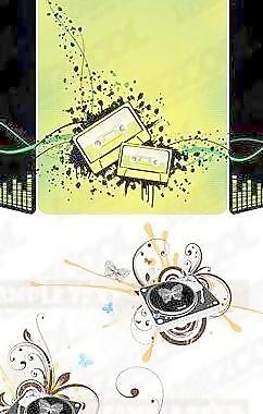 2幅音樂元素插畫