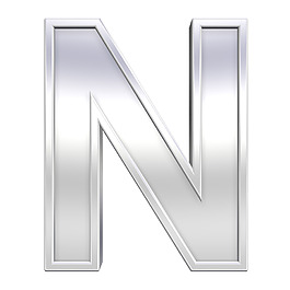 帶框架的字母集鉻從一封信