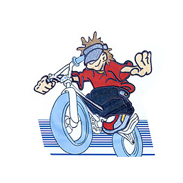貼布 男孩 自行車 免費素材