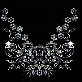 燙鉆 領(lǐng)邊 花紋 花朵 免費(fèi)素材