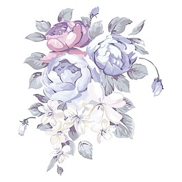 矢量圖 植物 寫意花卉 花朵 玫瑰 免費(fèi)素材