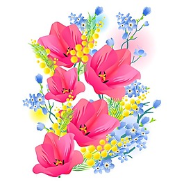 矢量圖 植物 寫意花卉 花朵 野花 免費(fèi)素材