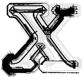 垃圾字體字母X