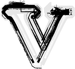 垃圾字體的字母V