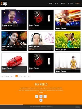 黑白音樂專輯列表網(wǎng)頁模板