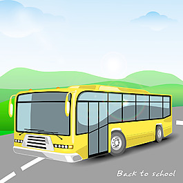 傳統(tǒng)的校車在抽象的背景