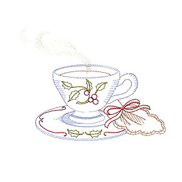 繡花 生活元素 圣誕節(jié) 茶杯 蝴蝶結(jié) 免費(fèi)素材