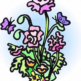 卡通花朵鮮花漫畫