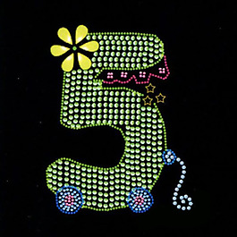 烫钻 文字 数字 花朵 免费素材