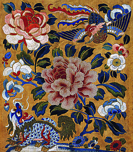 繡花 花朵 龍 民族 免費素材