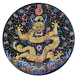 绣花 图腾 龙 民族 免费素材