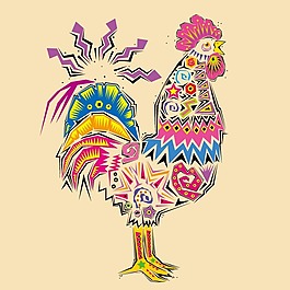 印花矢量圖 T恤圖案 動物 共計 色彩 免費素材